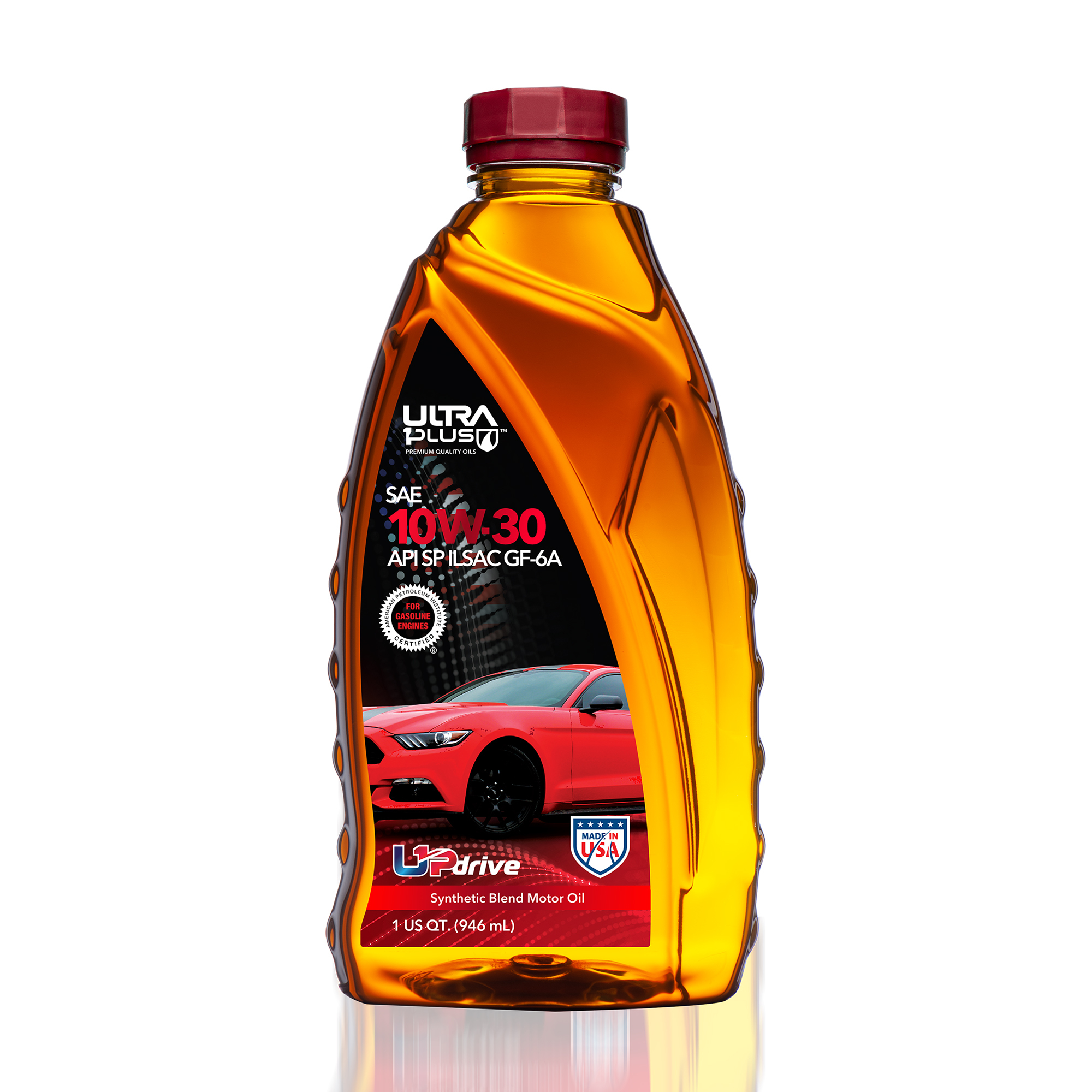 Ultra1Plus Synthetic Blend Motor Oil - 10W-30, API SP, 1 Qt., Model# UL203